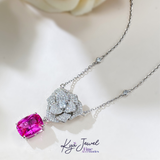  Dây chuyền nữ bạc Ý Charming Camellia 