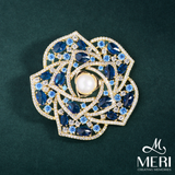  Cài áo Blue Camellia 