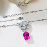  Dây chuyền nữ bạc Ý Charming Camellia 