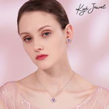  Bộ trang sức bạc tình yêu thủy chung đá Swarovski 