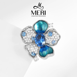  Pin cài áo Azure Flower 