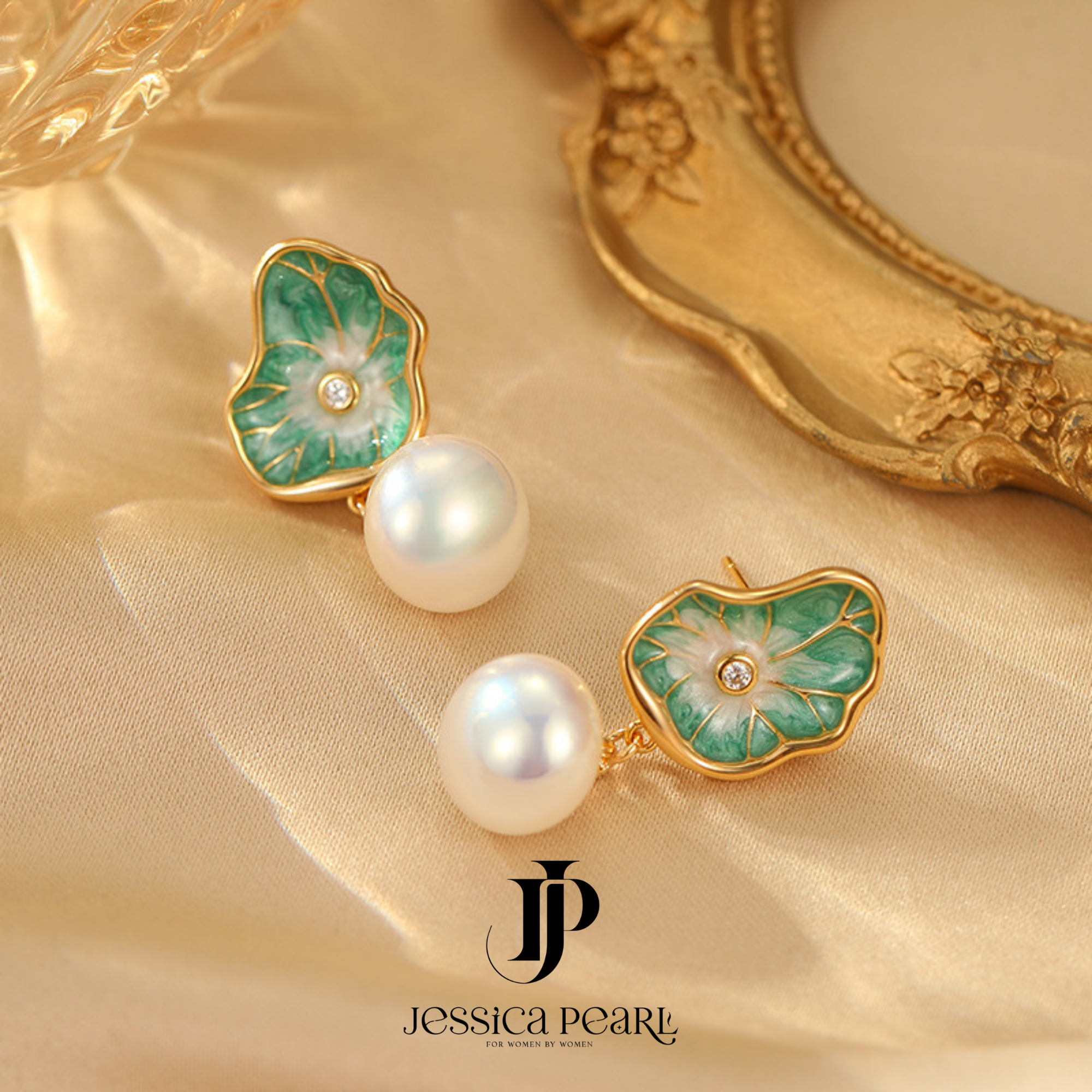  Khuyên tai nữ Lotus Leaf 