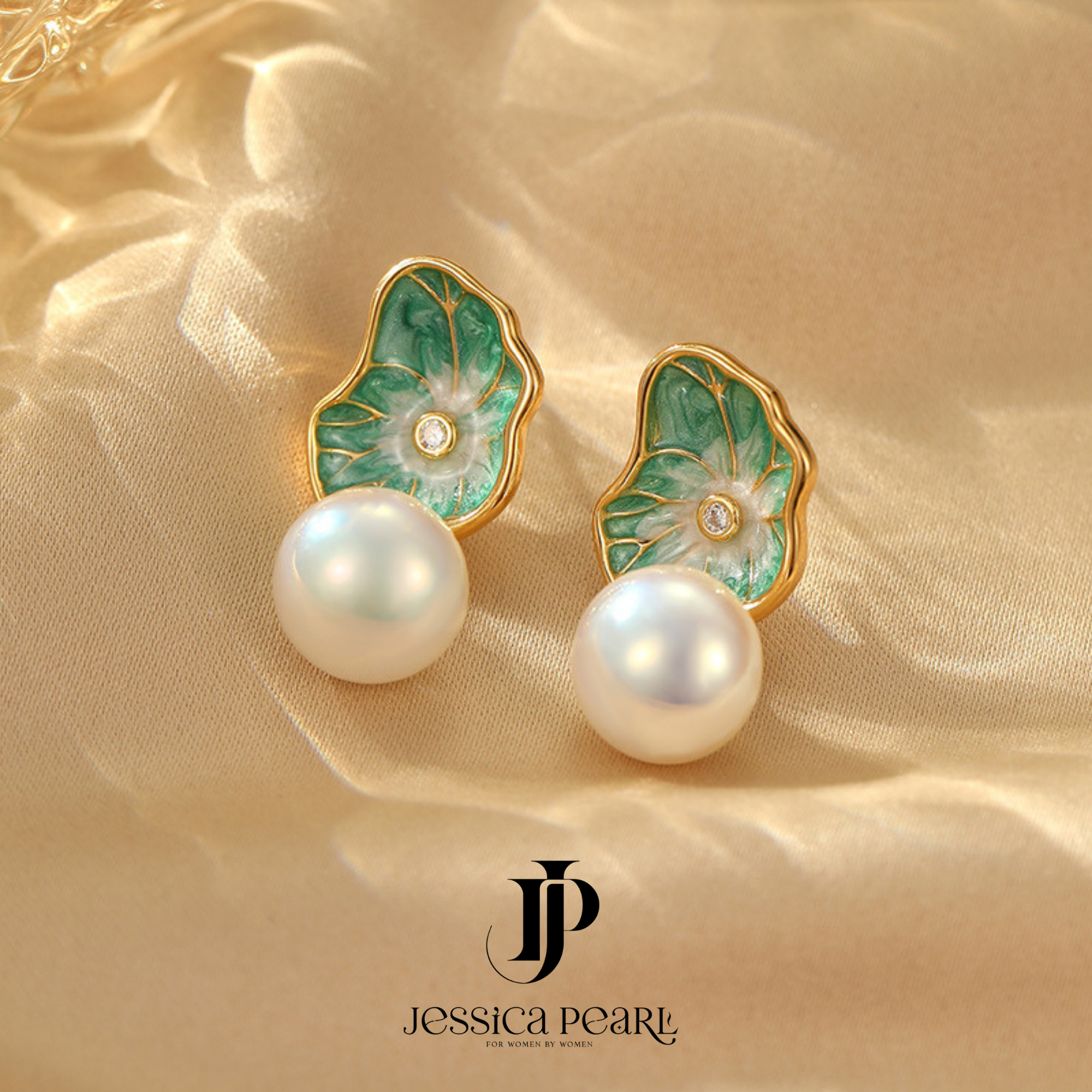  Khuyên tai nữ Lotus Leaf 