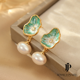  Khuyên tai nữ Lotus Leaf 