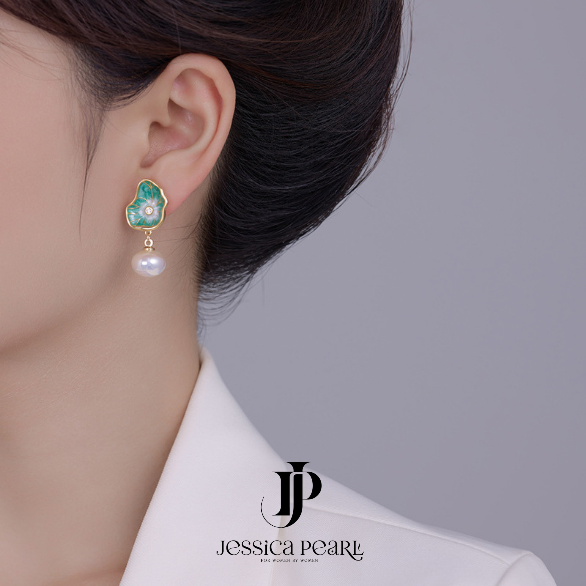  Khuyên tai nữ Lotus Leaf 