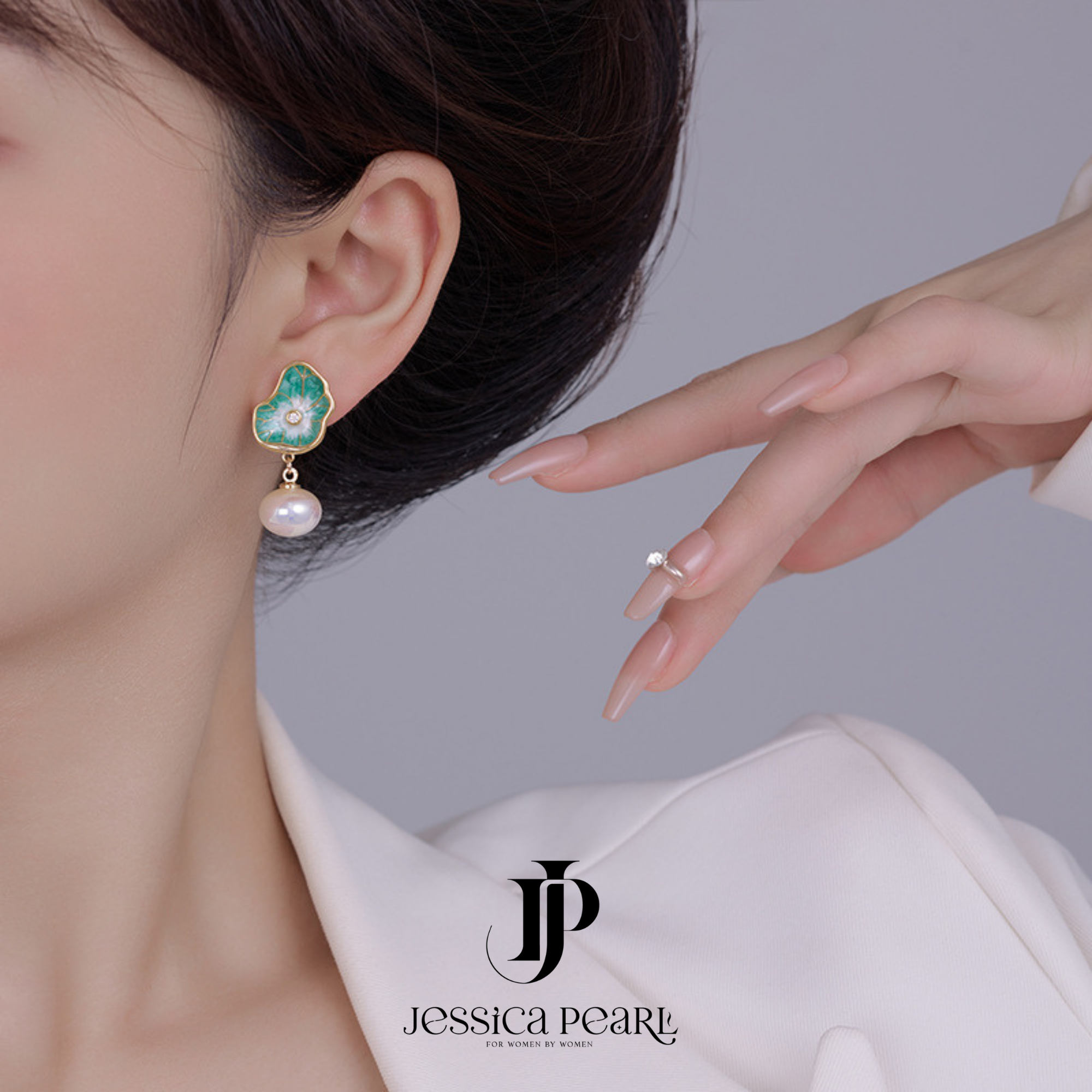  Khuyên tai nữ Lotus Leaf 