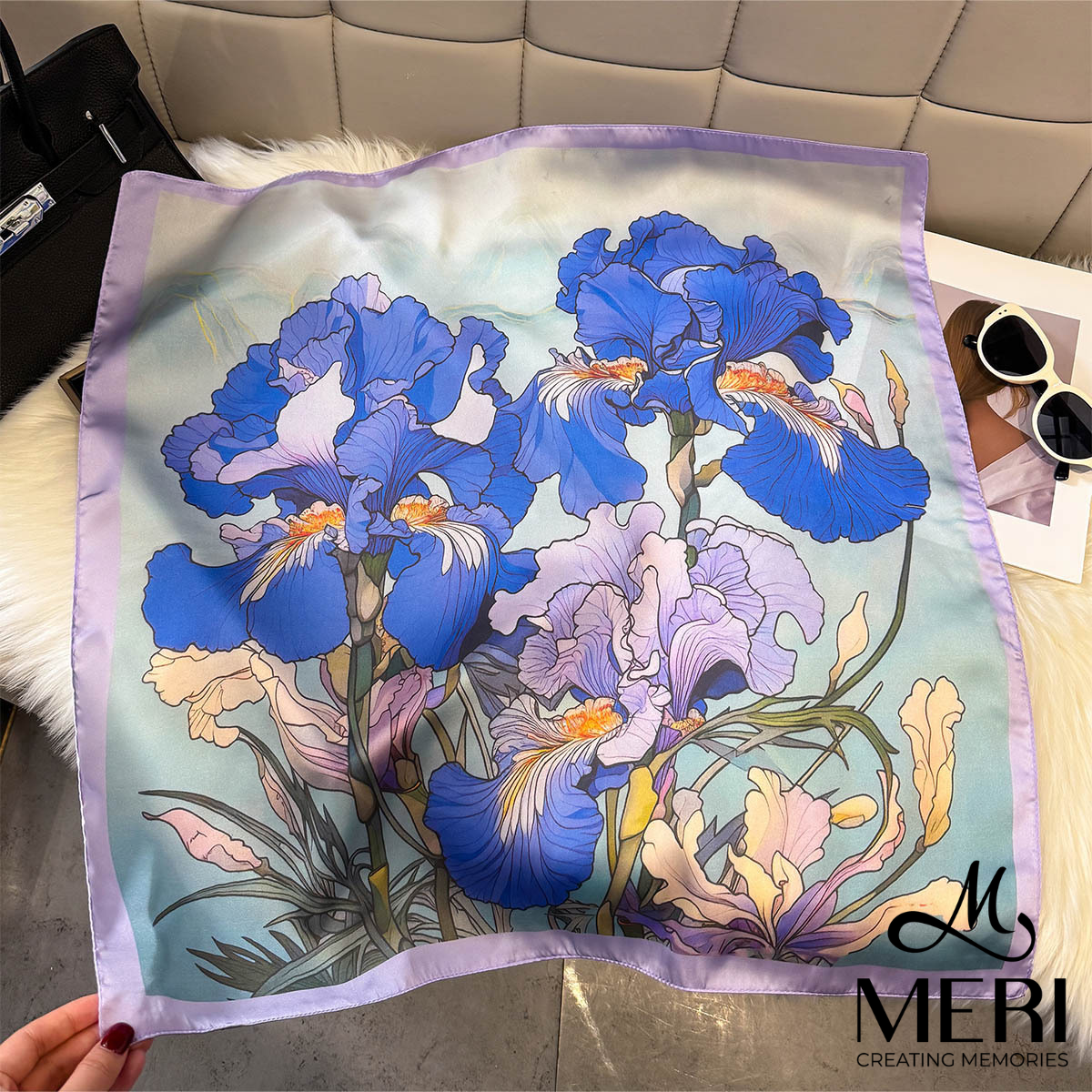  Khăn choàng Blue Iris 