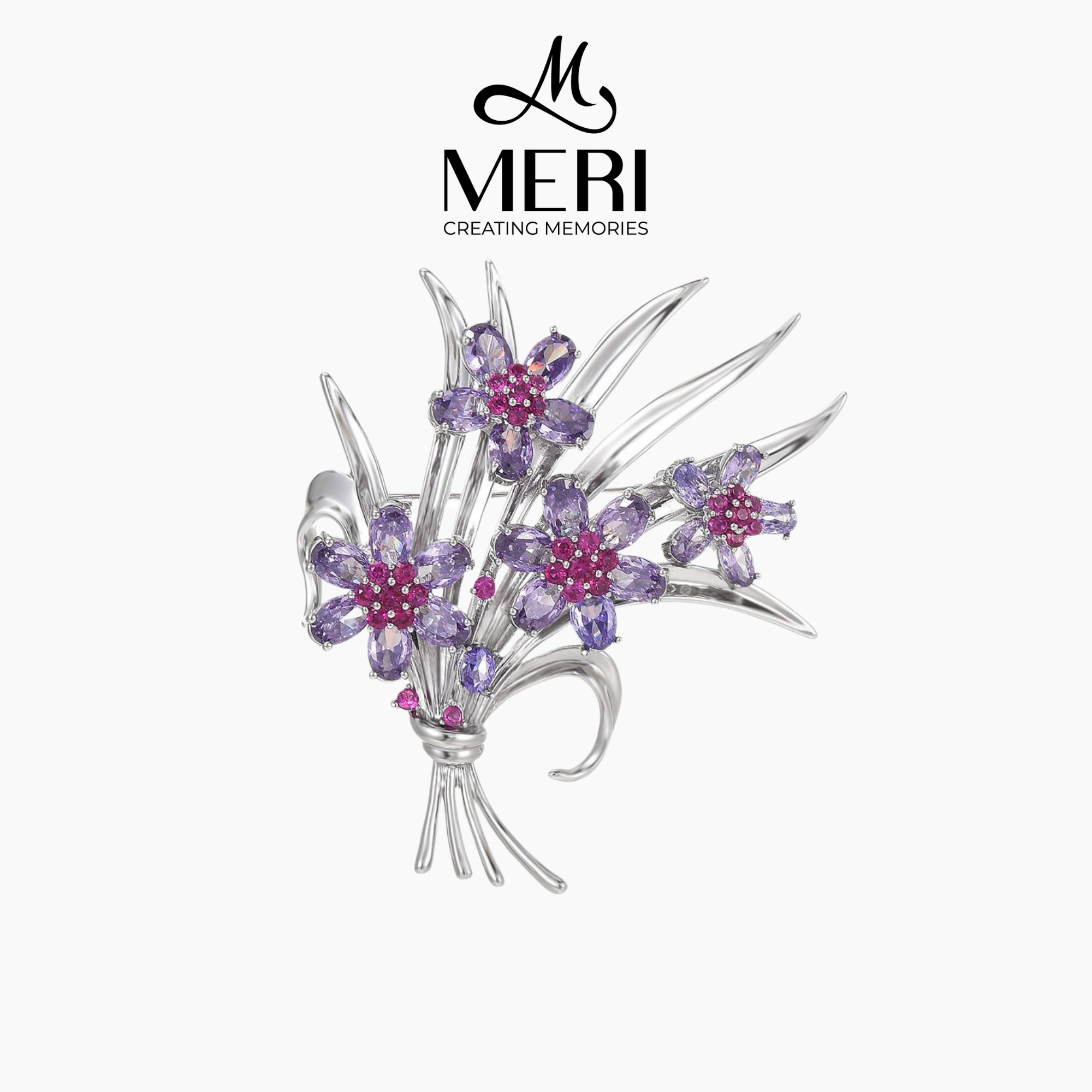  Cài áo Violet Bouquet 