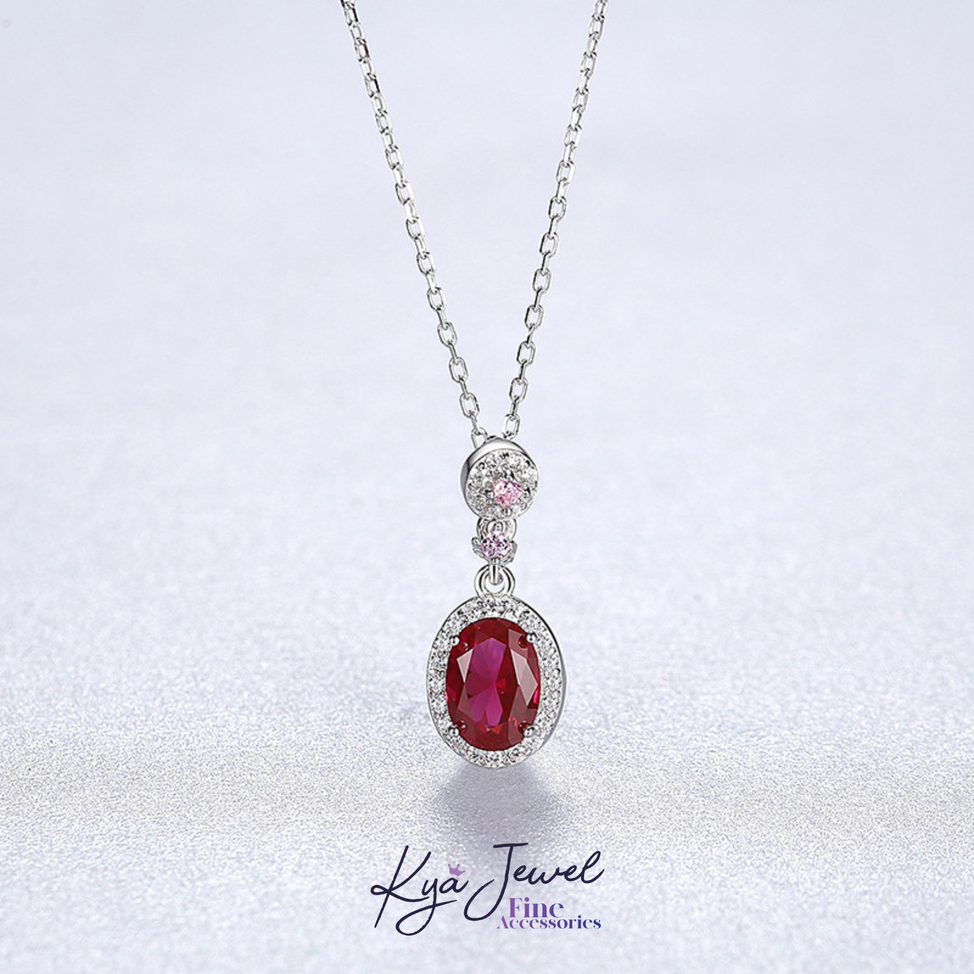  Bộ trang sức nữ bạc Ý Crimson Flame 