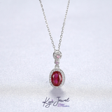  Dây chuyền nữ bạc Ý Crimson Flame 