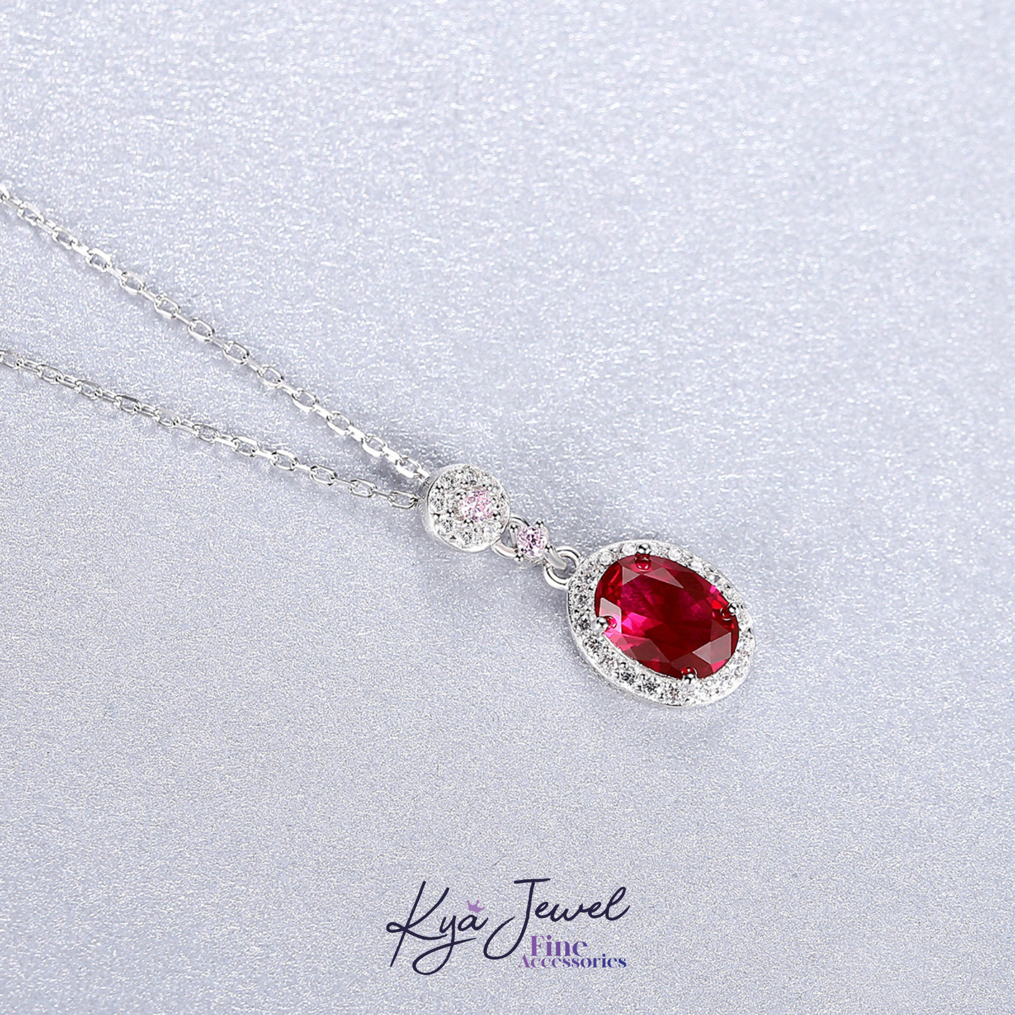  Bộ trang sức nữ bạc Ý Crimson Flame 