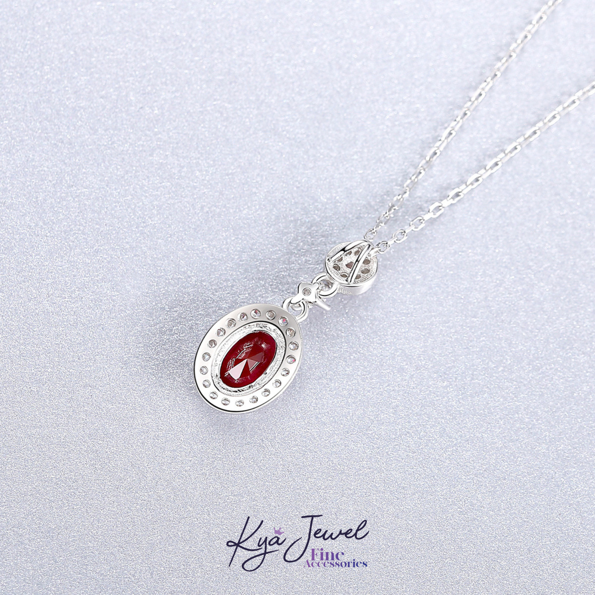  Dây chuyền nữ bạc Ý Crimson Flame 