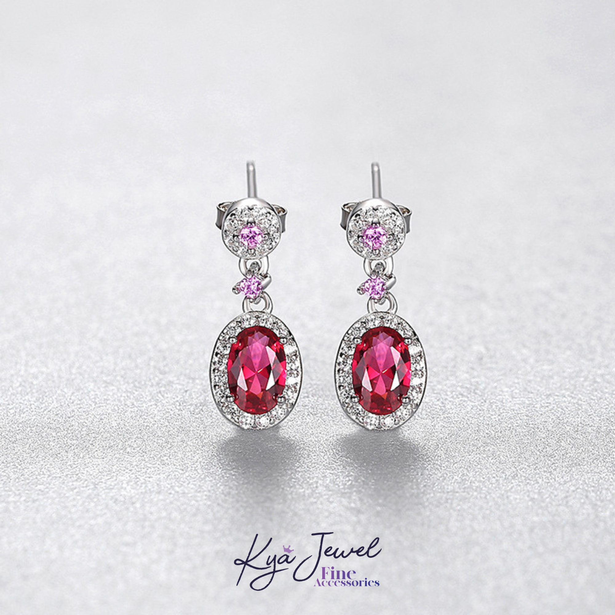  Bộ trang sức nữ bạc Ý Crimson Flame 