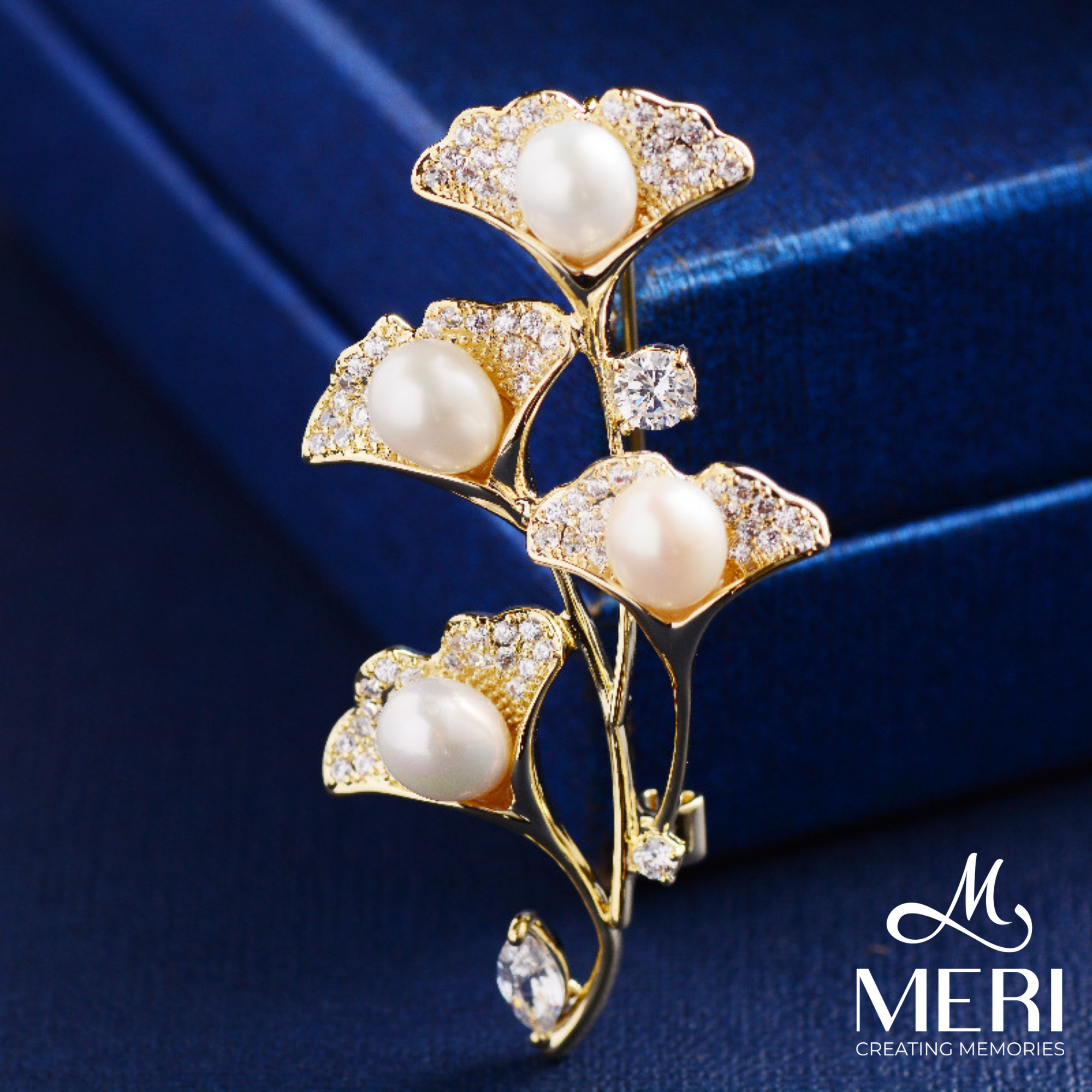  Cài áo Ginkgo Pearl 