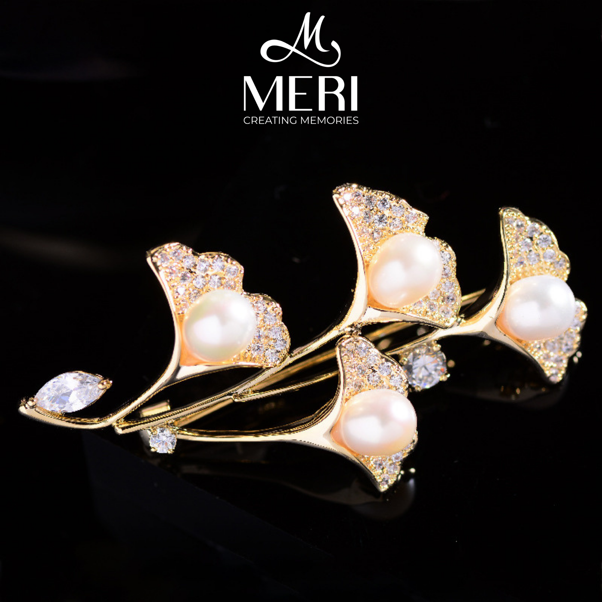  Cài áo Ginkgo Pearl 