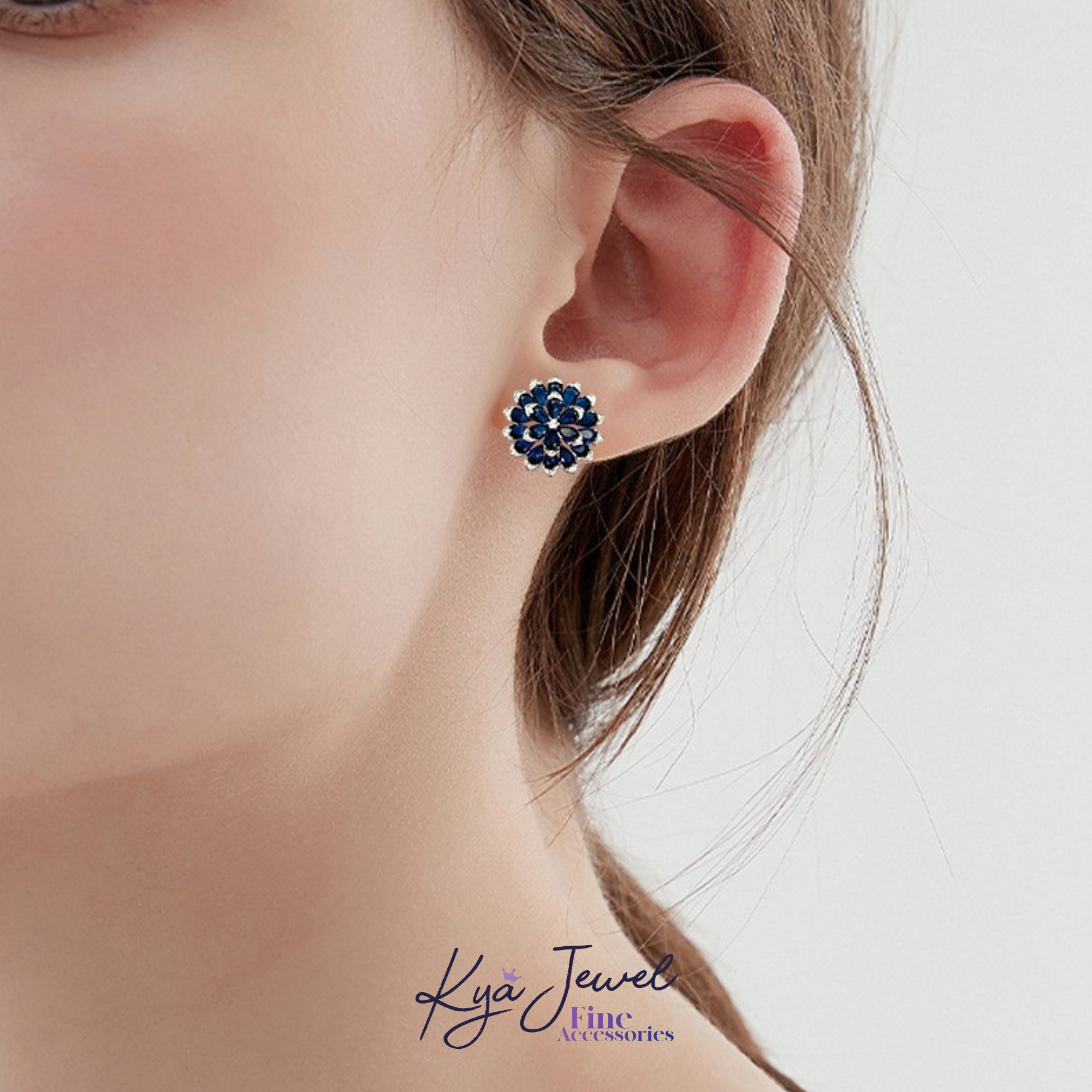  Khuyên tai nữ Azure Bloom 