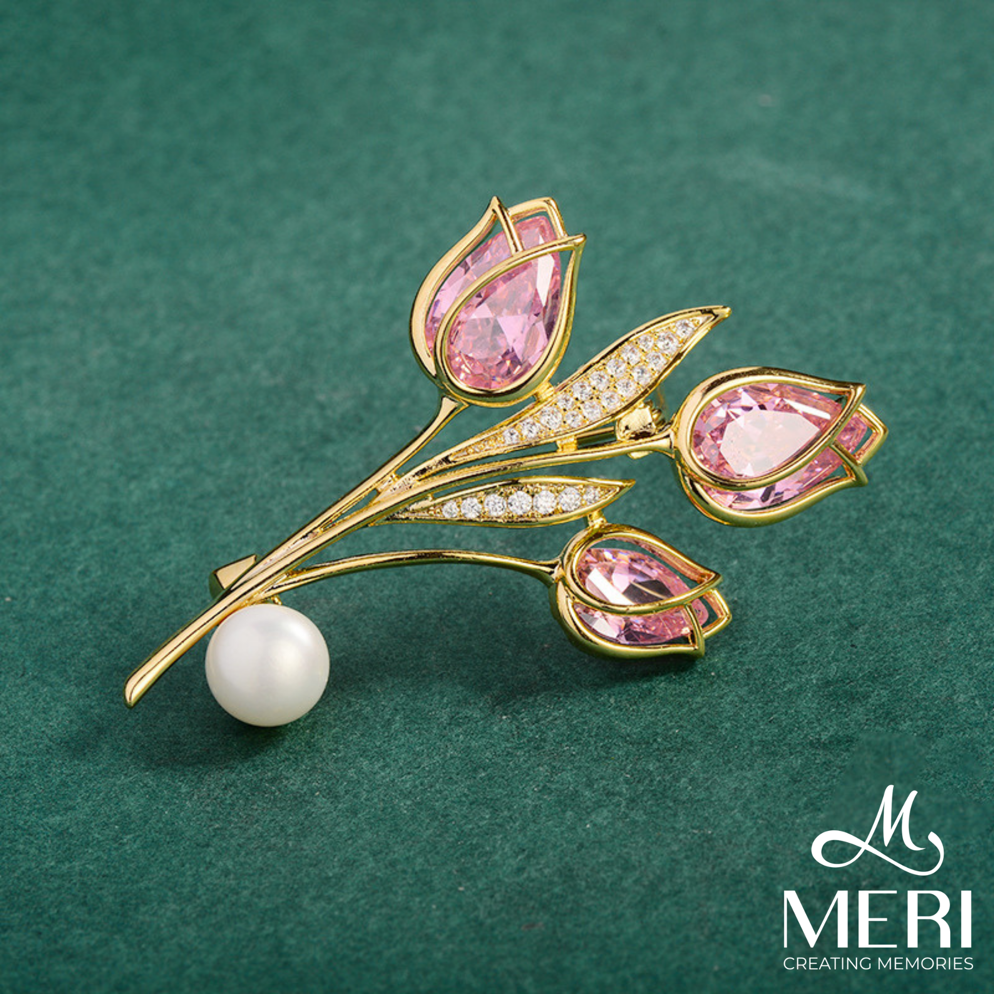  Cài áo Blush Tulip 