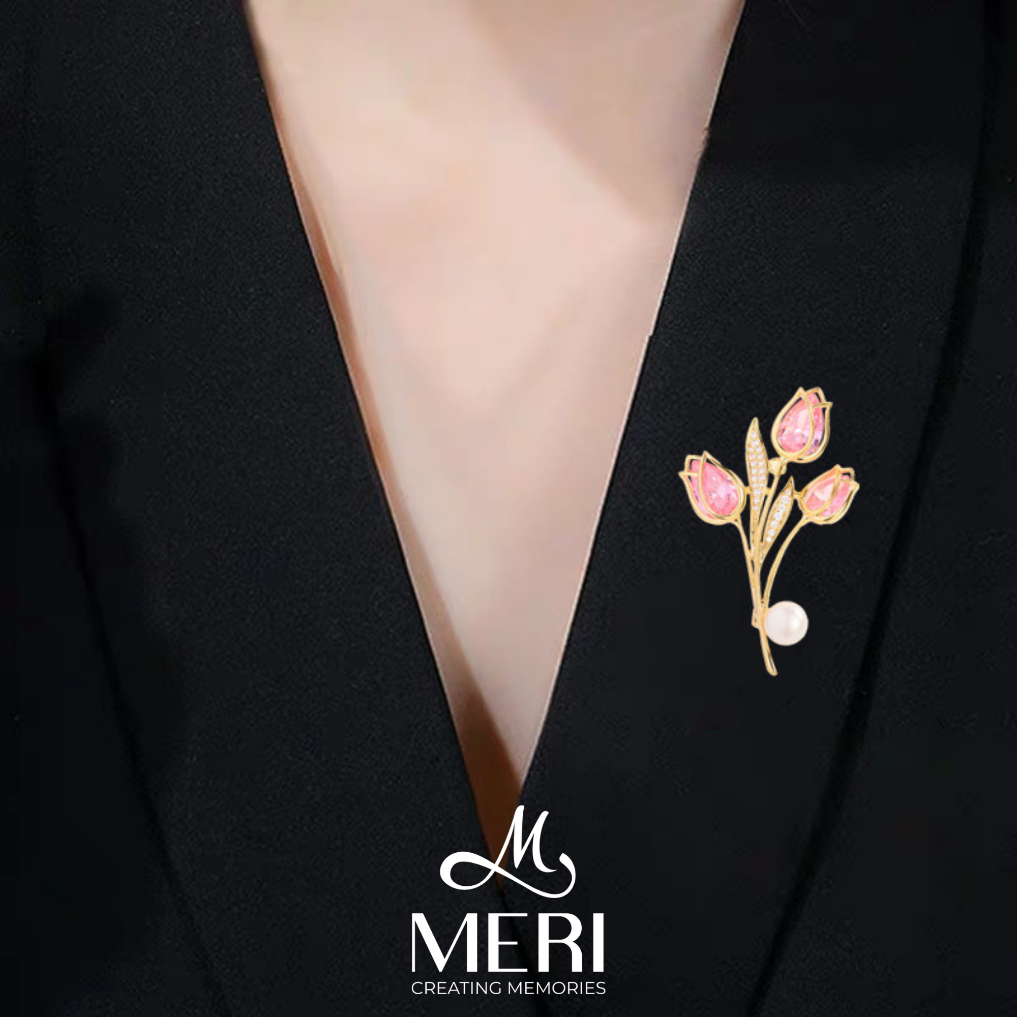  Cài áo Blush Tulip 