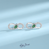  Bộ trang sức Swarovski Love cao cấp xanh pha lê 