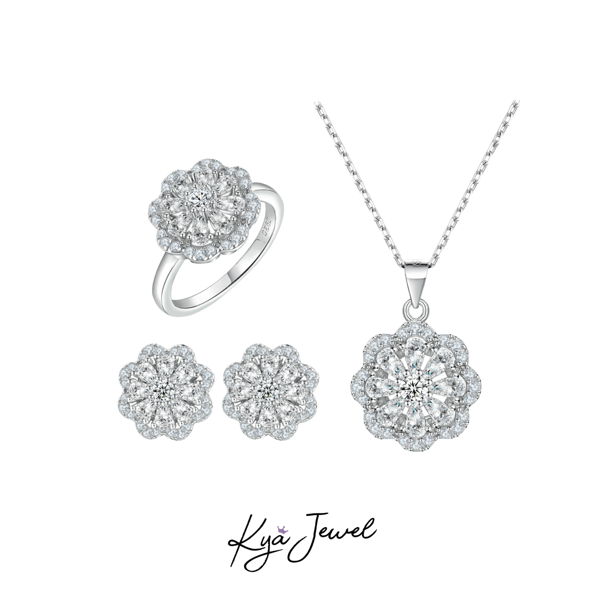  Bộ trang sức nữ Sparkling Flower 