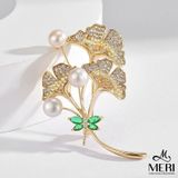  Cài áo chuồn chuồn đậu nhánh lá rẽ quạt 