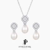  Bộ trang sức nữ Freshwater Pearl Floral 