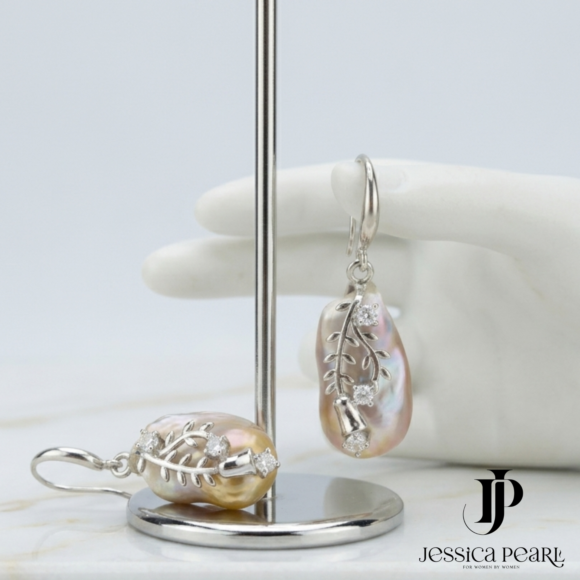  Khuyên tai nữ Baroque Pearl 