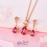  Dây chuyền nữ Golden Rose Swarovski cao cấp 