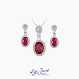  Bộ trang sức nữ bạc Ý Crimson Flame 