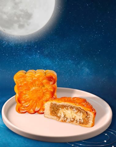  BÁNH NƯỚNG CÀ PHÊ TRỨNG DỪA (BAKED MOONCAKE WITH COCONUT, COFFEE & EGG) 