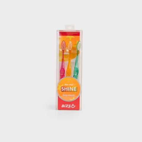 Bộ 03 Bàn Chải Người Lớn Bizs+ Shine tiện lợi ZTB002EDP03