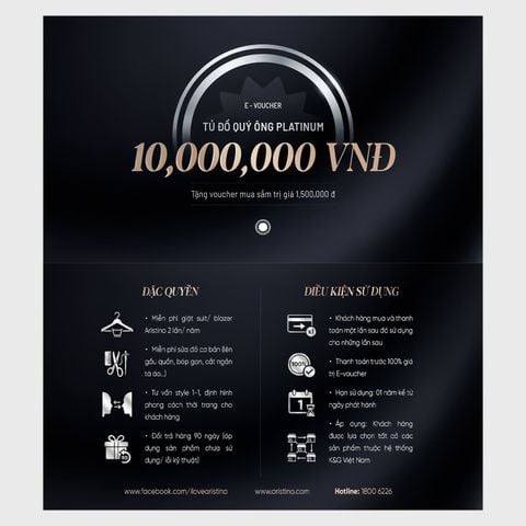 E-voucher Tủ Đồ Quý Ông 10,000,000 VNĐ
