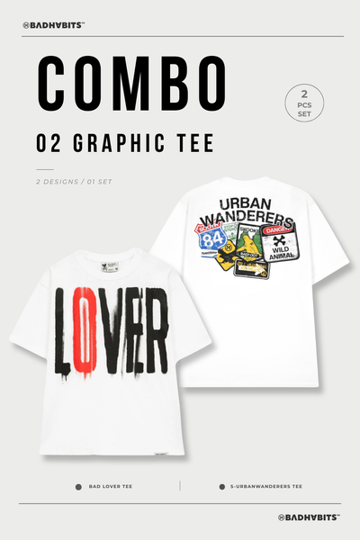 [COMBO 2 ÁO - SIZE XS] ÁO THUN BAD LOVER/ S-URBANWANDERS