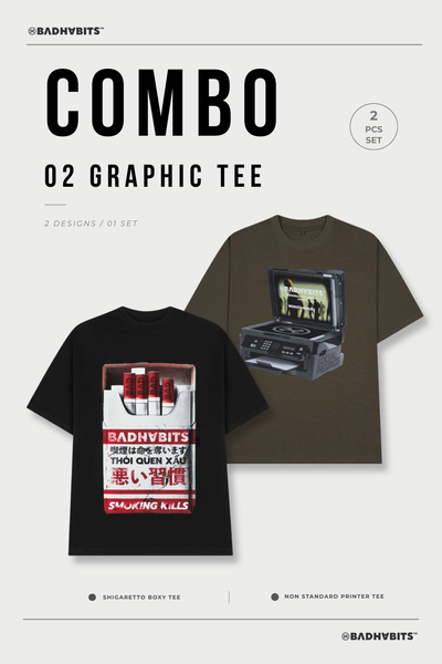 [COMBO 2 ÁO - SIZE S] ÁO THUN PRINTER / SHIGARETTO