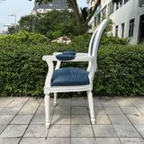  Ghế ăn Tân Cổ Điển Louis lưng tròn có tay 