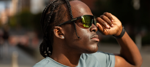 SANCTUM SL | MATTE BLACK - Tròng Gương Vàng