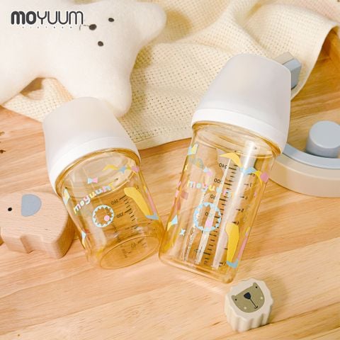 Bình sữa Moyuum PPSU Mov.aa - Trắng hoạ tiết