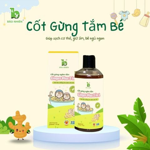 Cốt gừng ngâm tắm bé Bảo Nhiên