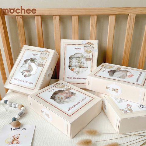 Set 4 khăn sữa cổ tích 6 lớp Mochee ( 30x30cm )