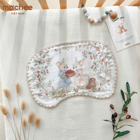 Gối thấm mồ hôi Cotton Mochee ( các mẫu )