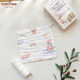 Set 5 khăn sữa vải xô 6 lớp hoạ tiết Mochee ( các mẫu )