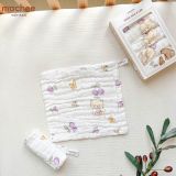 Set 5 khăn sữa vải xô 6 lớp hoạ tiết Mochee ( các mẫu )