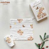Set 5 khăn sữa vải xô 6 lớp hoạ tiết Mochee ( các mẫu )