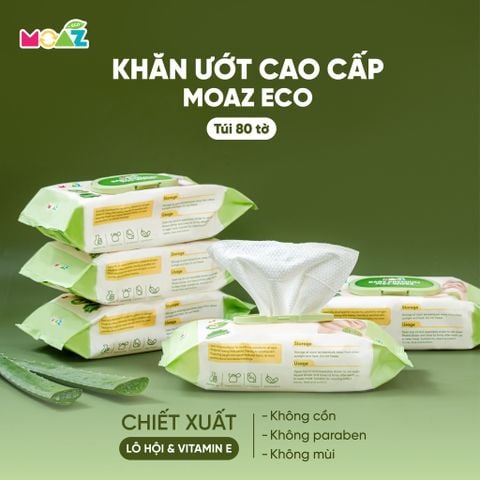 Khăn ướt đa năng Moaz Eco ( 80 tờ )