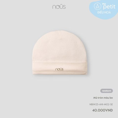 Mũ tròn màu be NB Nous Petit