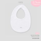 Yếm tròn màu trắng Nous Muslin (trơn)