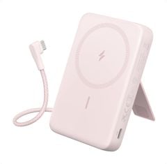 Sạc dự phòng Anker Zolo 1C 15W 10000mah (Magnetic, Built-In USB-C Cable) Hồng A1685H51