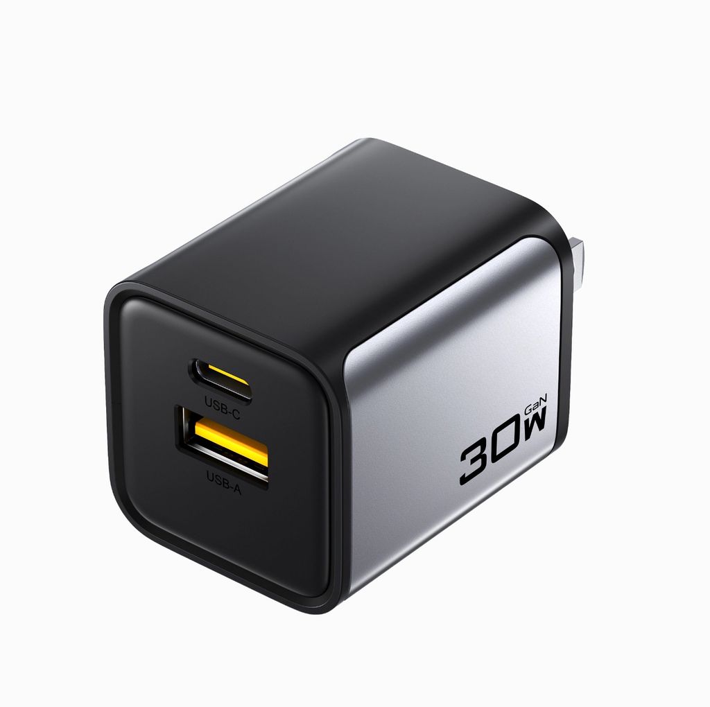 Sạc Pisen BOLT Lite 30W 2-Port GaNUltra Fast Charger Cable Set (US) model TP-C63(Type-C)