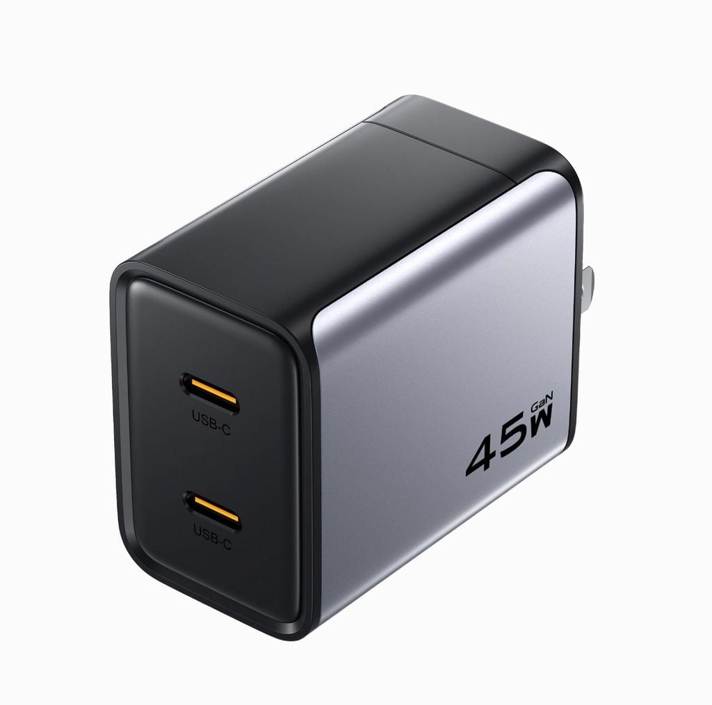 Sạc Pisen BOLT Utility 45W 2-Port GaNUltra Fast Charger(US) model TP-C65