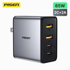 Sạc Pisen BOLT Utility 65W 4-Port GaN Fast Charger Cable Set(US) model TP-C66(Type-C)